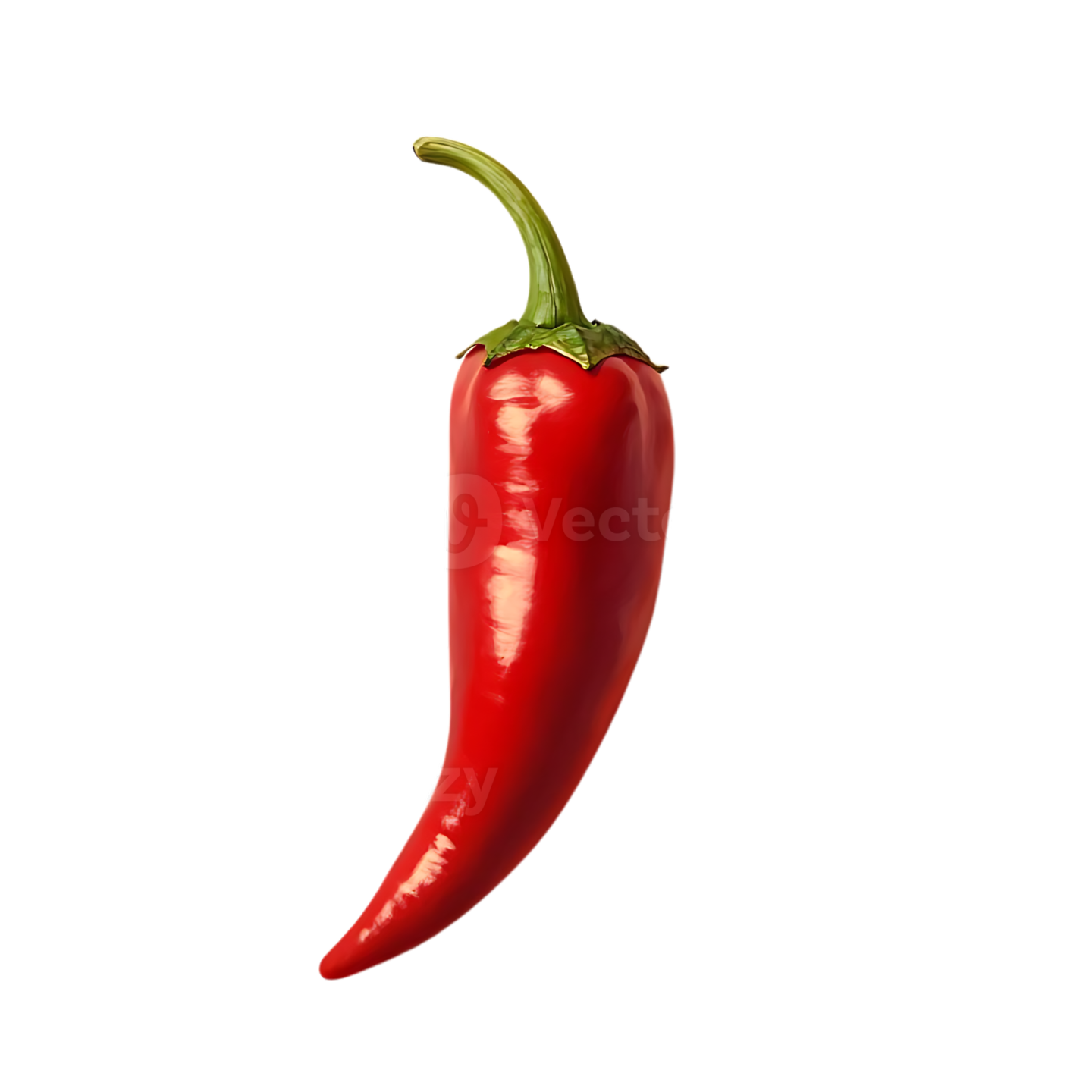 a red hot pepper on a white background