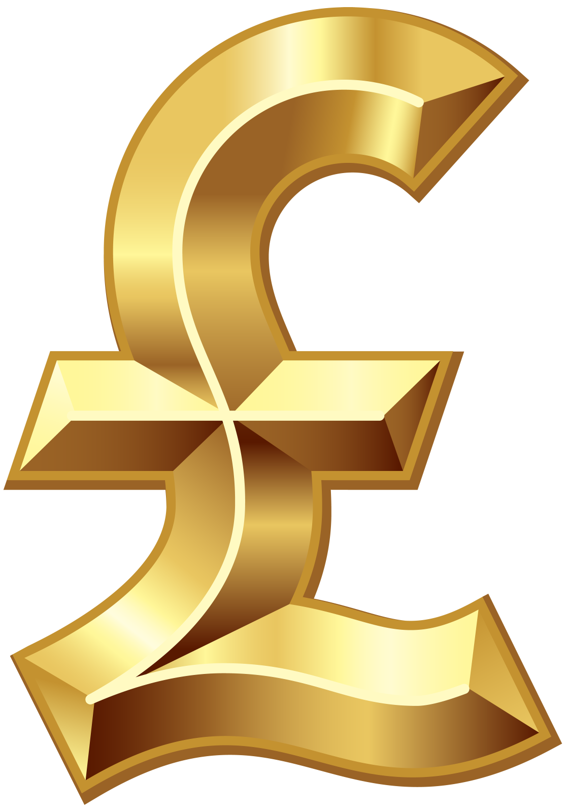 a gold pound sign