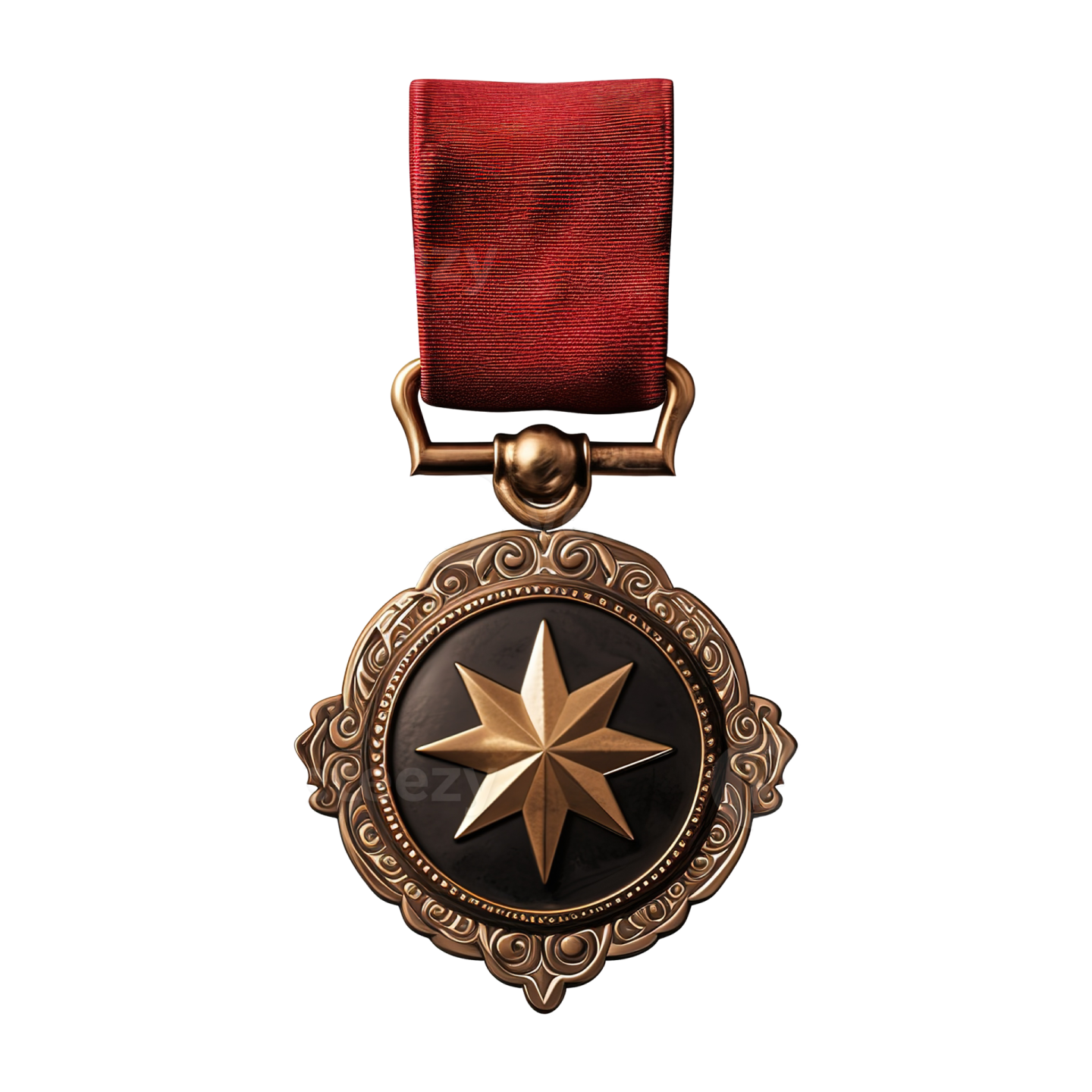 a medal with a star on it