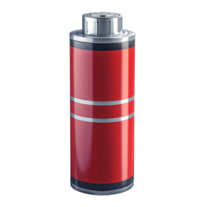 an image of a red and silver lighter