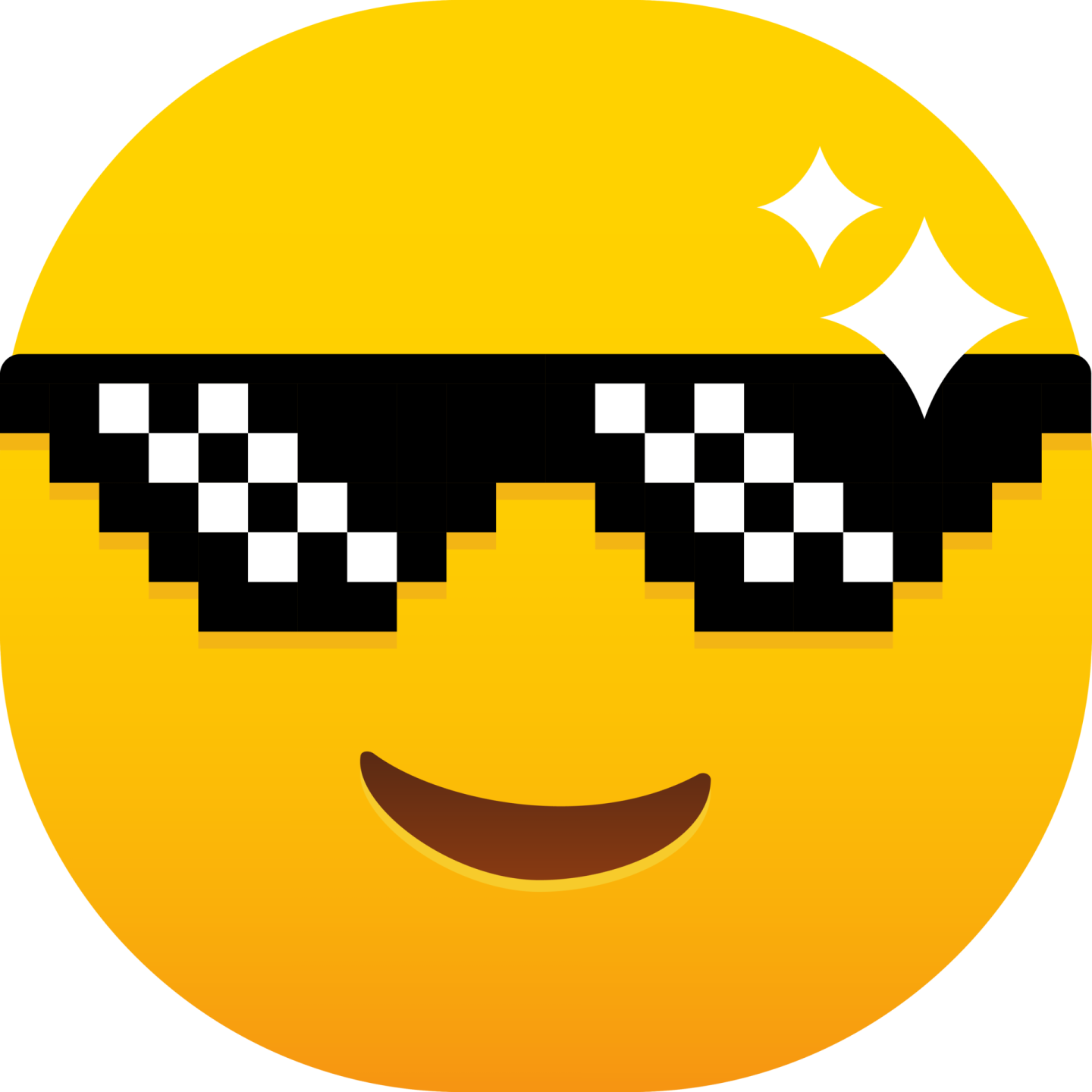 a smiley face with sunglasses on it