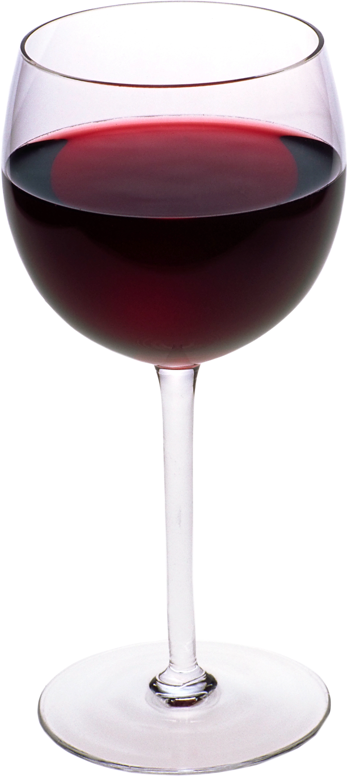 a glass of red wine on a white background