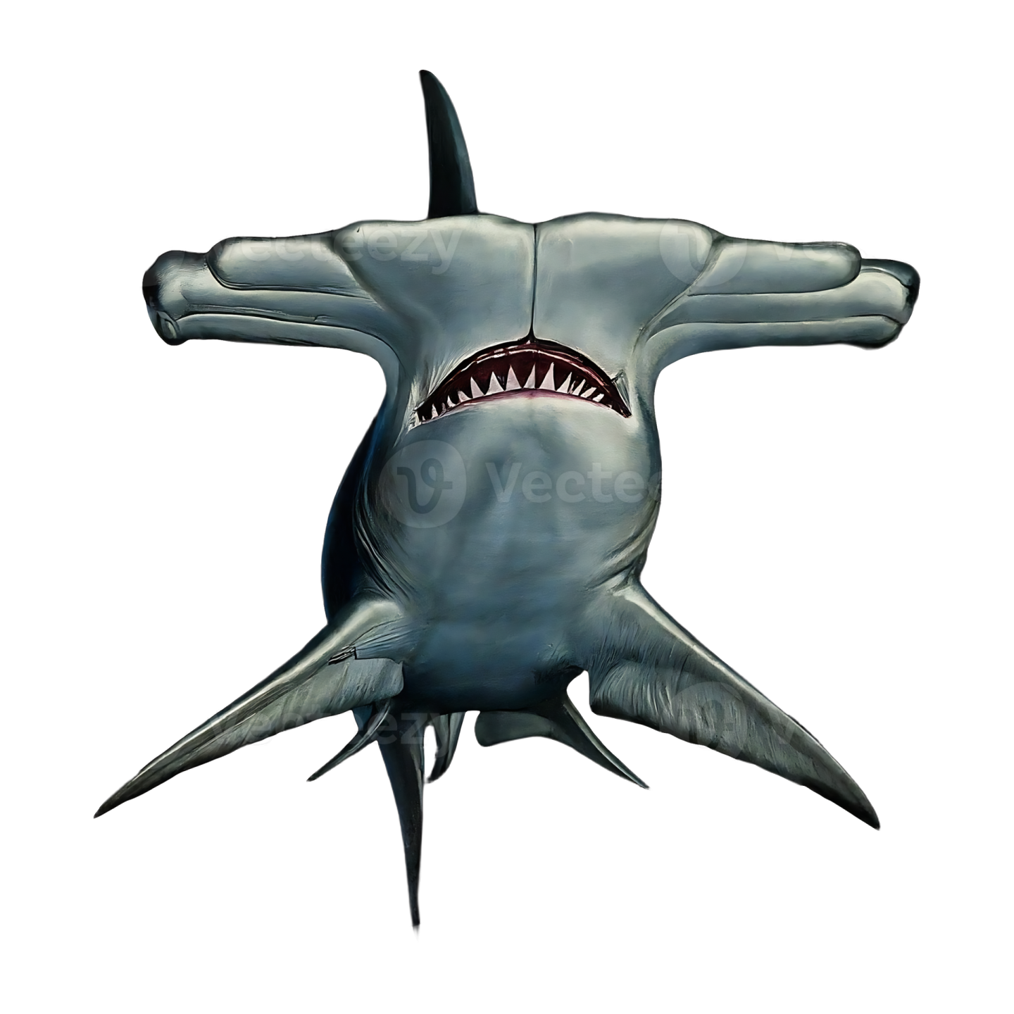 a great white shark with its mouth open