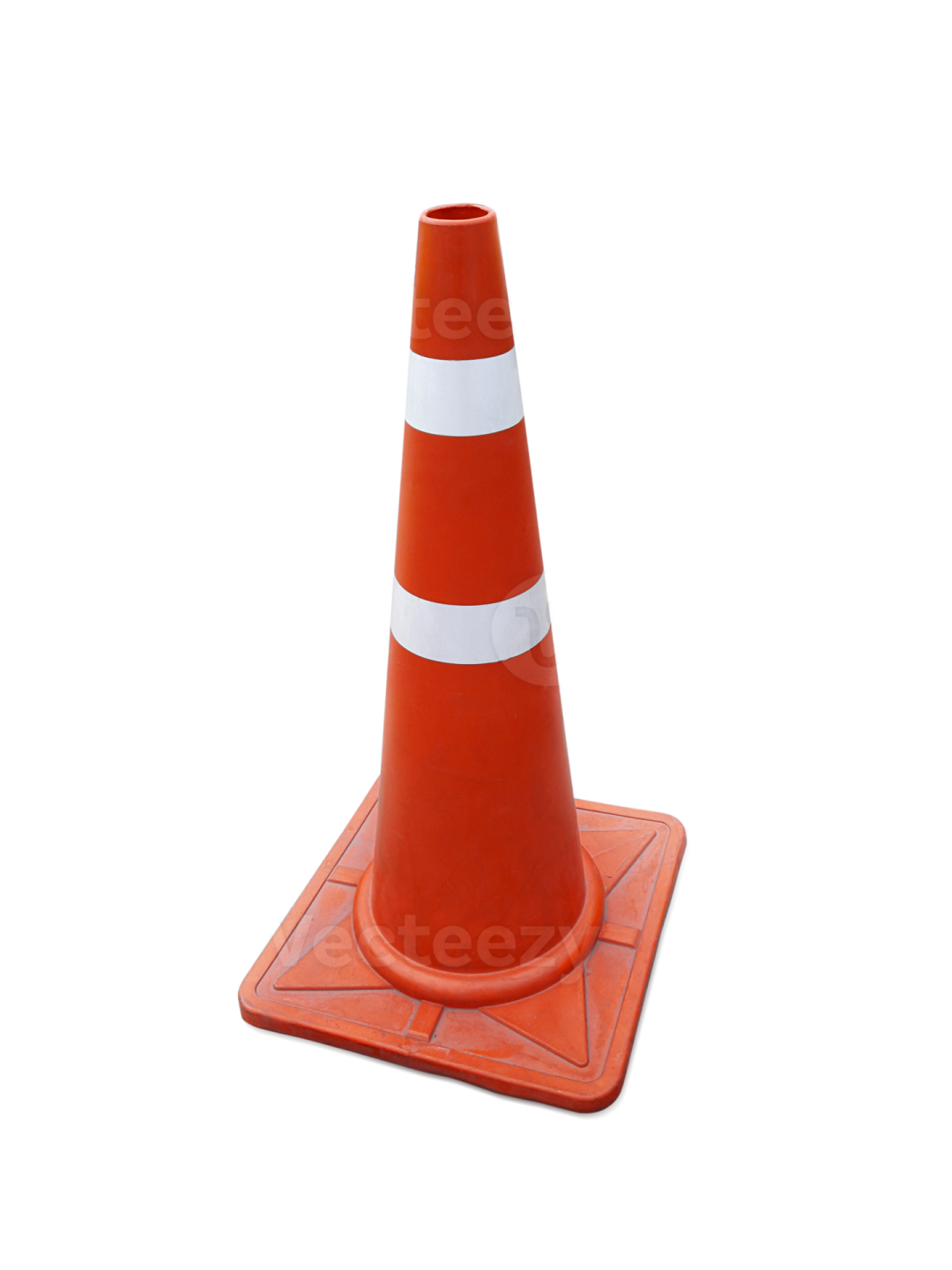a traffic cone on a white background