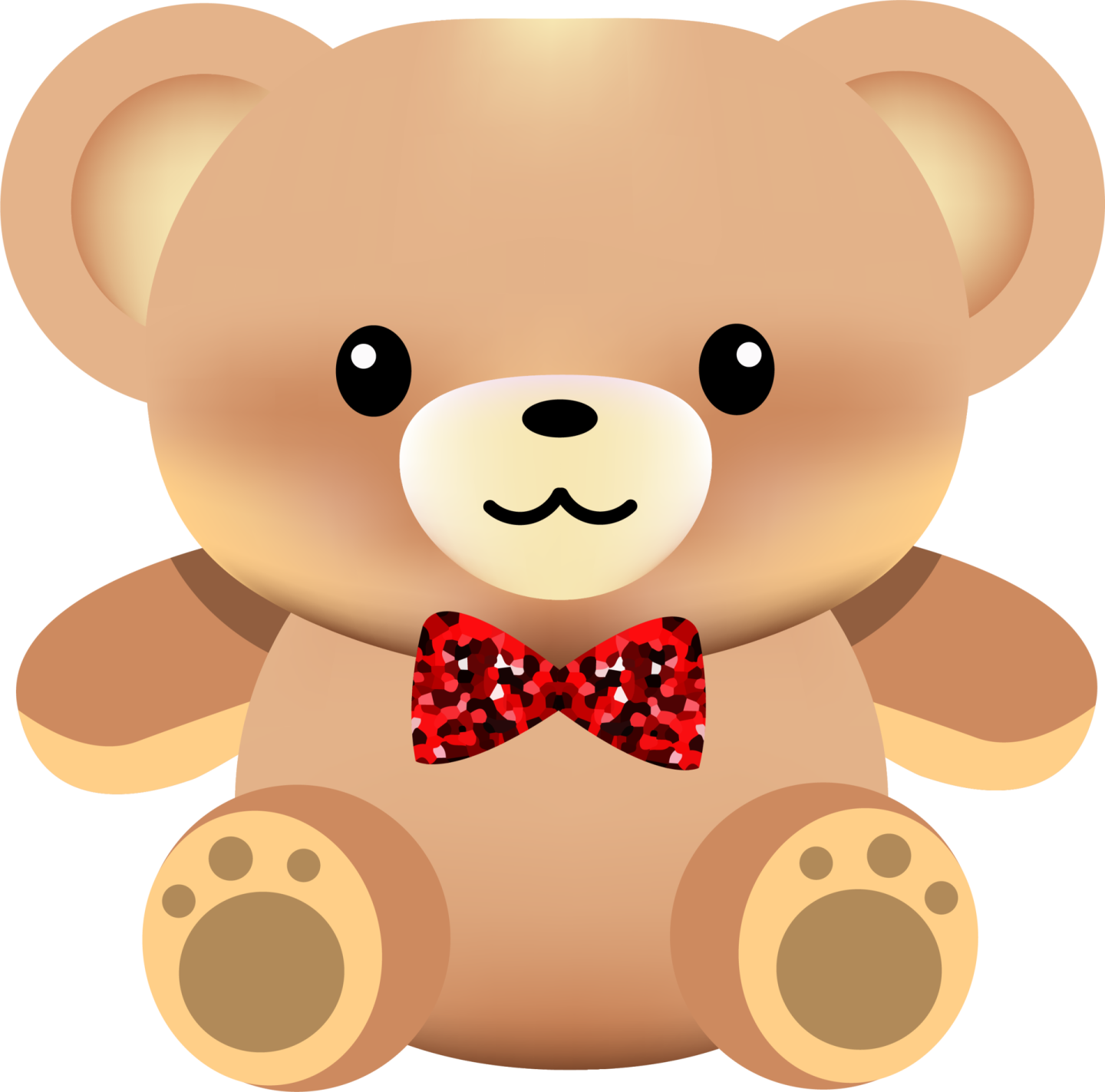 a teddy bear with a red bow tie