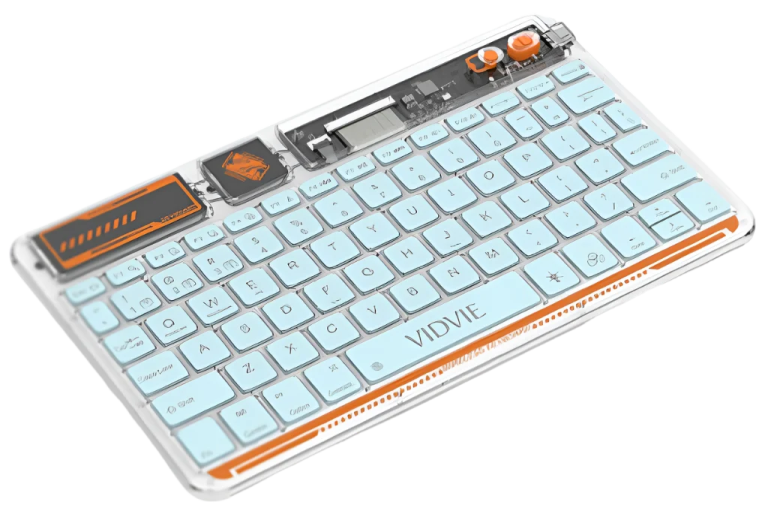 an image of a blue and white keyboard