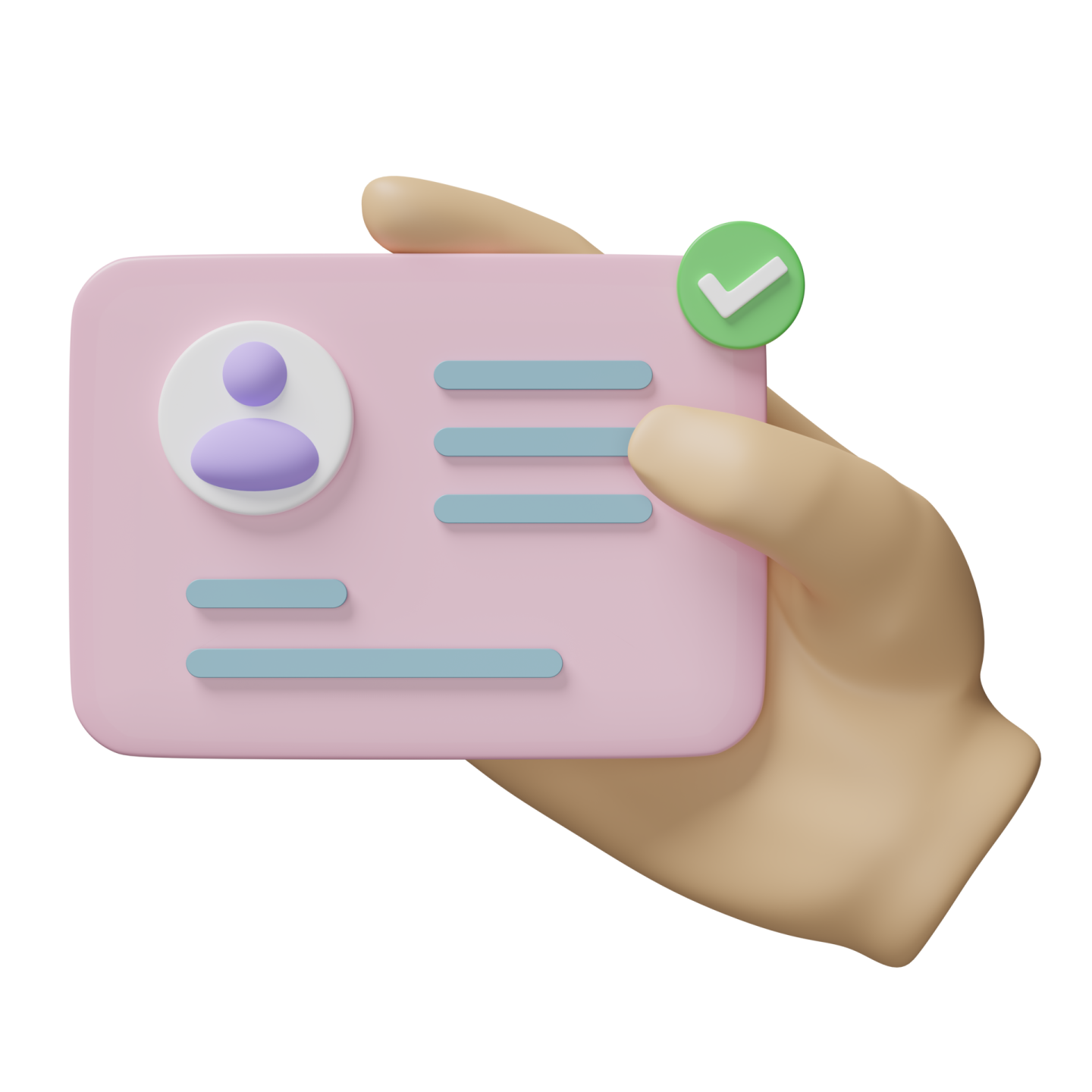 a hand holding a pink credit card