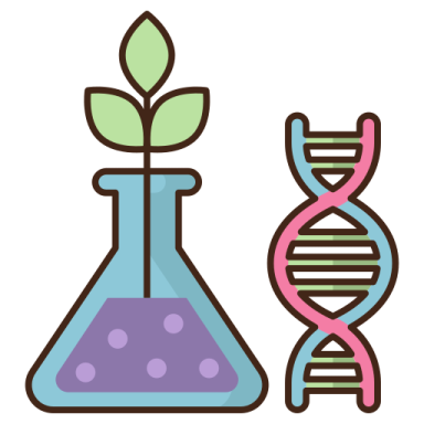 two test tubes with a plant in them
