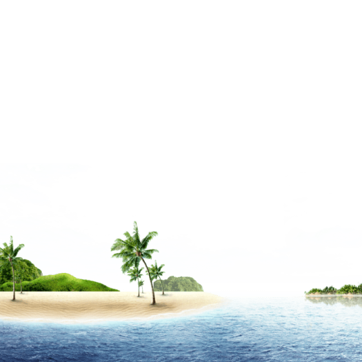 an island in the middle of a body of water