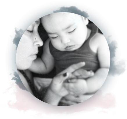 a black and white photo of a baby
