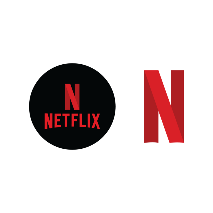a black and red netflix logo