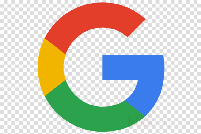 the google logo is shown on a transparent background