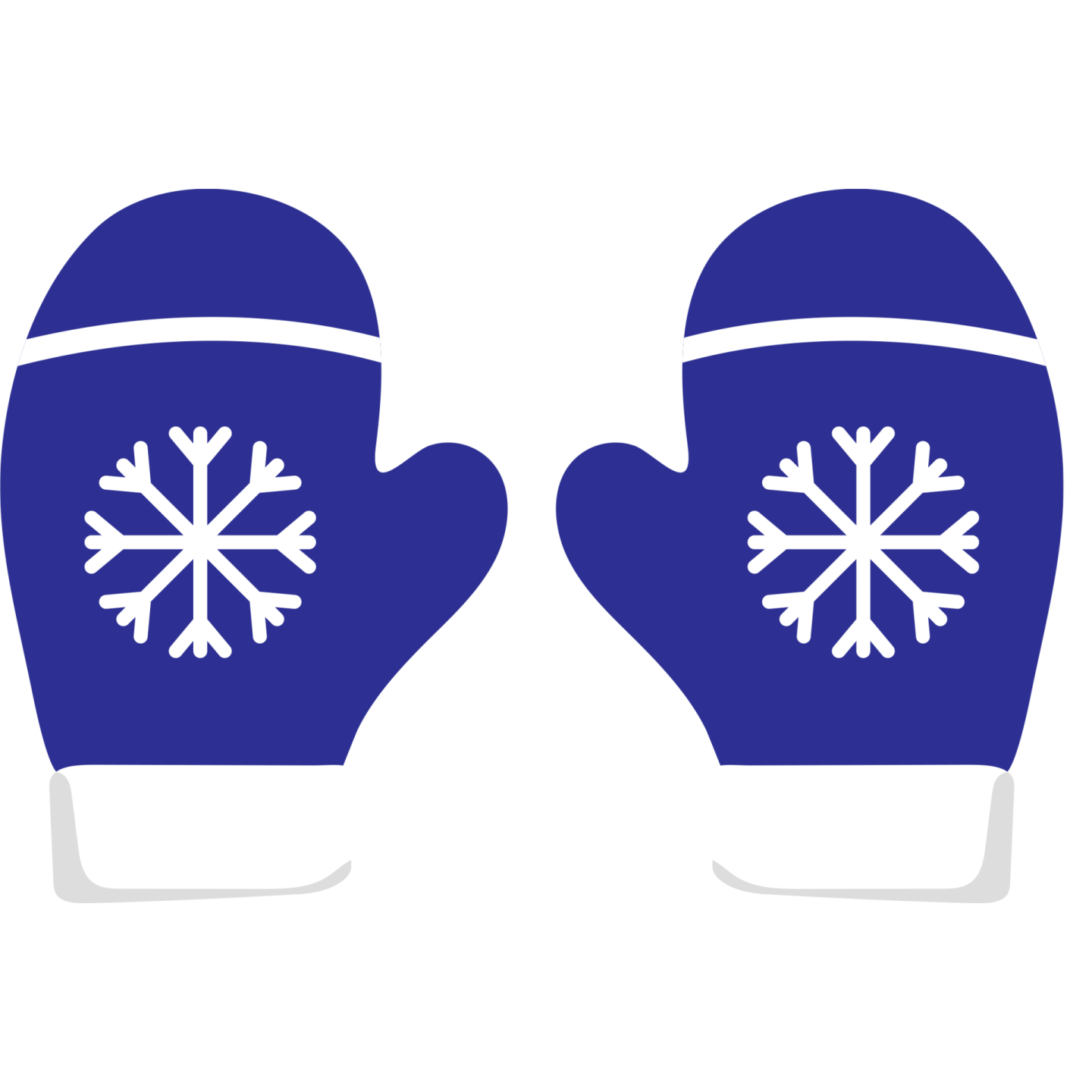 a pair of gloves with snow on them