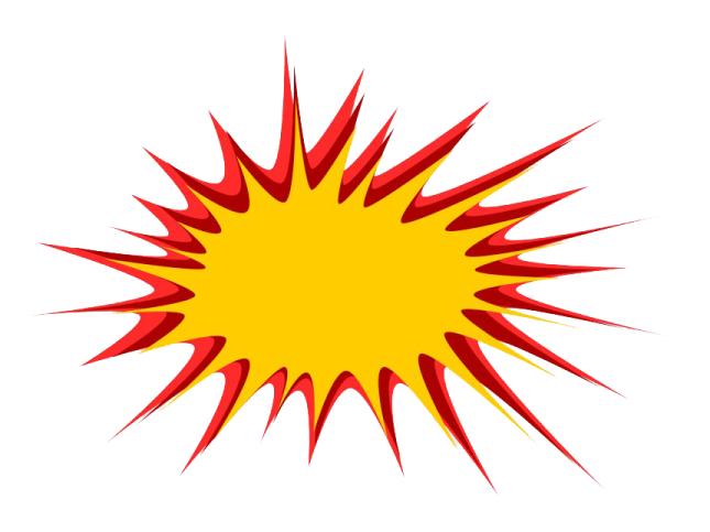 a red and yellow explosion