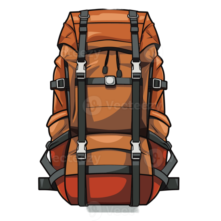 a backpack on a white background