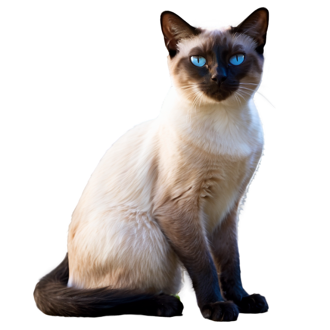 a black and white cat with blue eyes