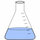 a beakle filled with blue liquid