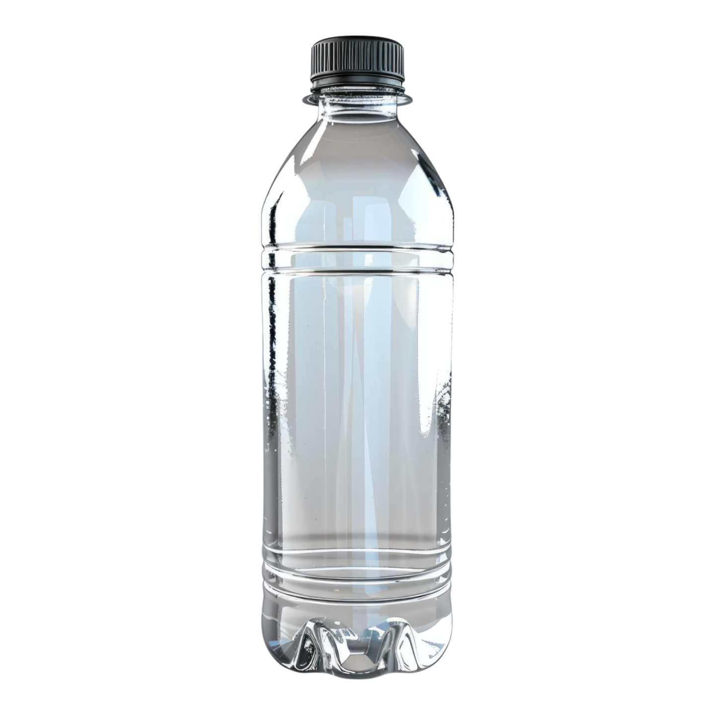 a bottle of water on a white background
