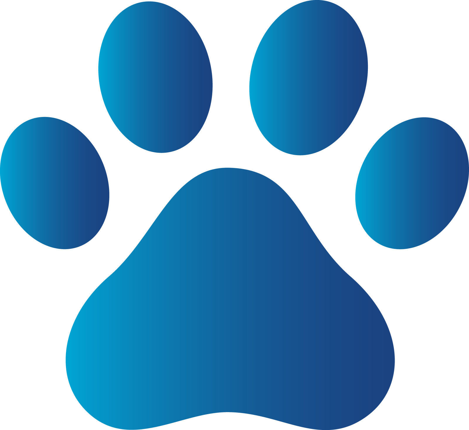 an image of a blue dog paw
