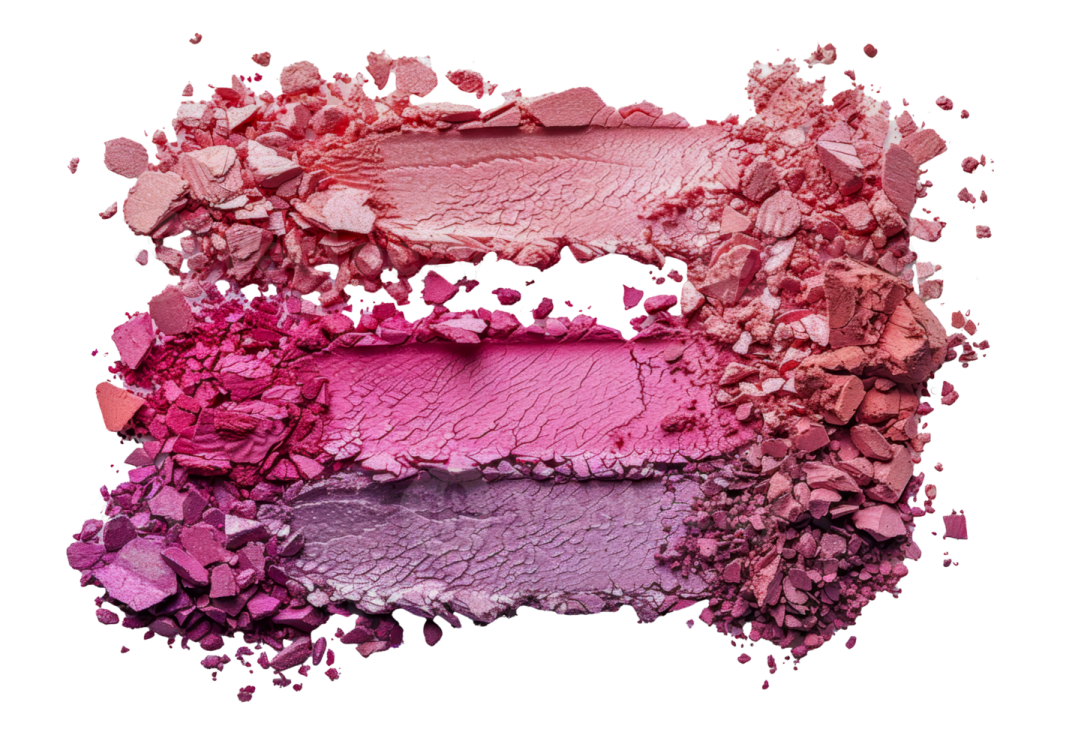 a close up of pink and purple eyeshades