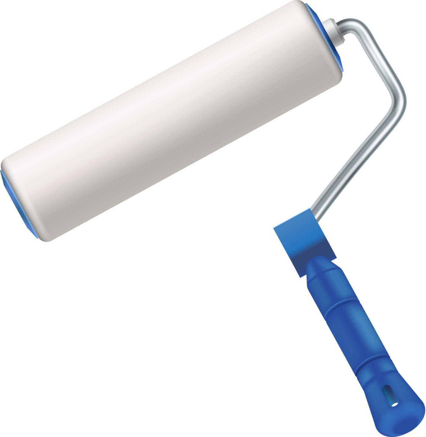 a paint roller on a white background