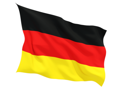 the german flag on a white background