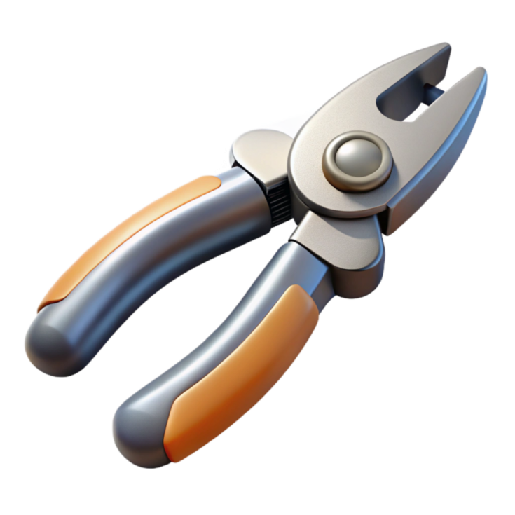 a pair of pliers on a white background