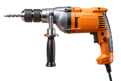 a driller on a white background