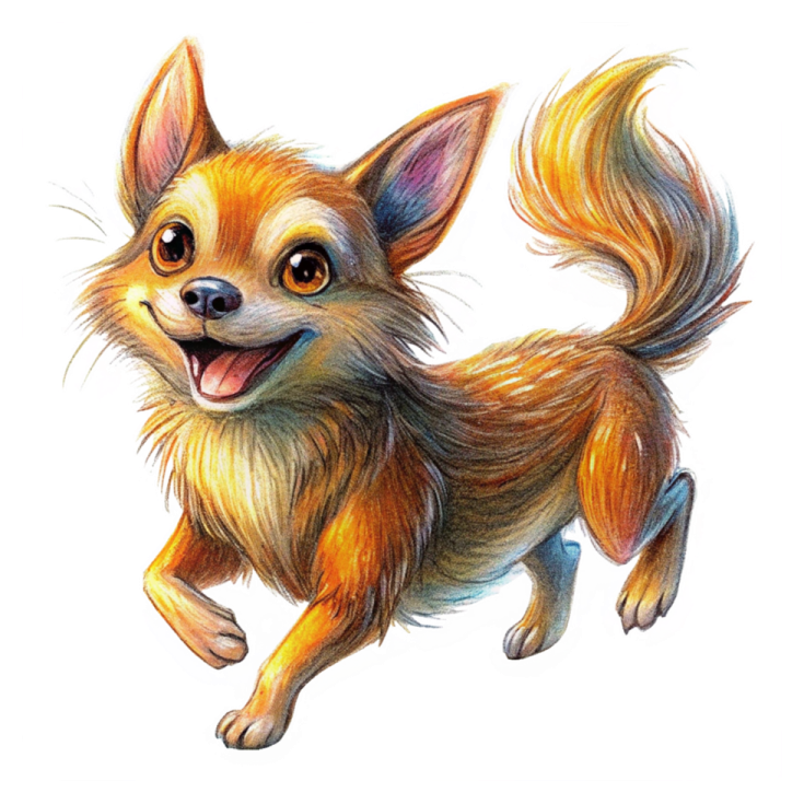 a drawing of a chihuahua dog