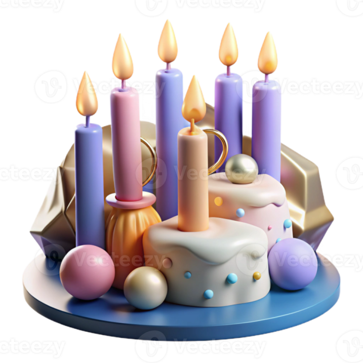 an image of a birthday cake with candles