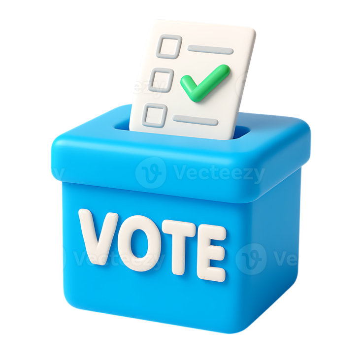 a voting box with the word vote written on it