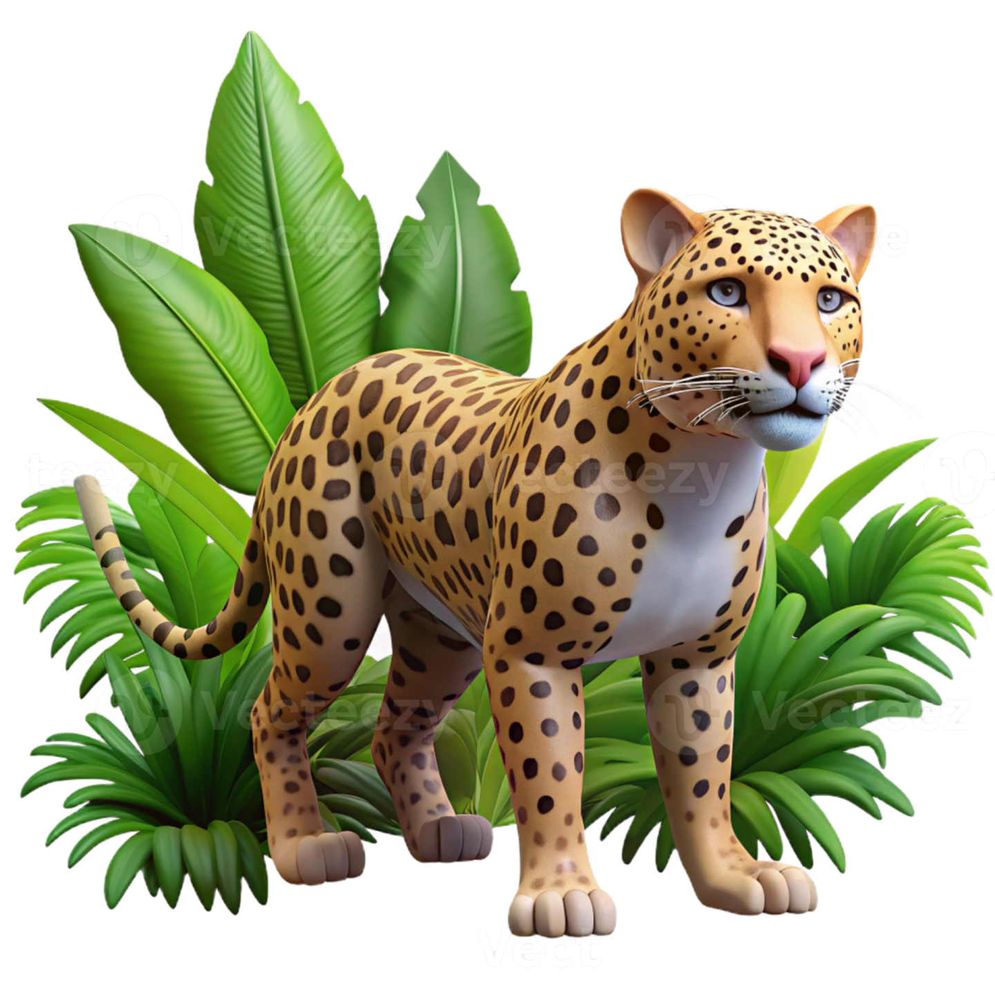 a leopard standing in the jungle