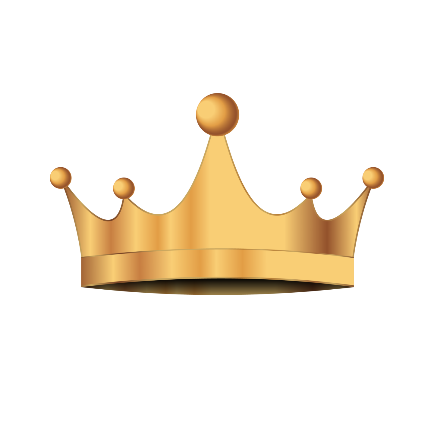 a golden crown on a white background