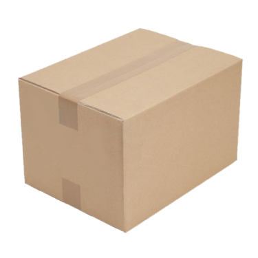 a cardboard box on a white background