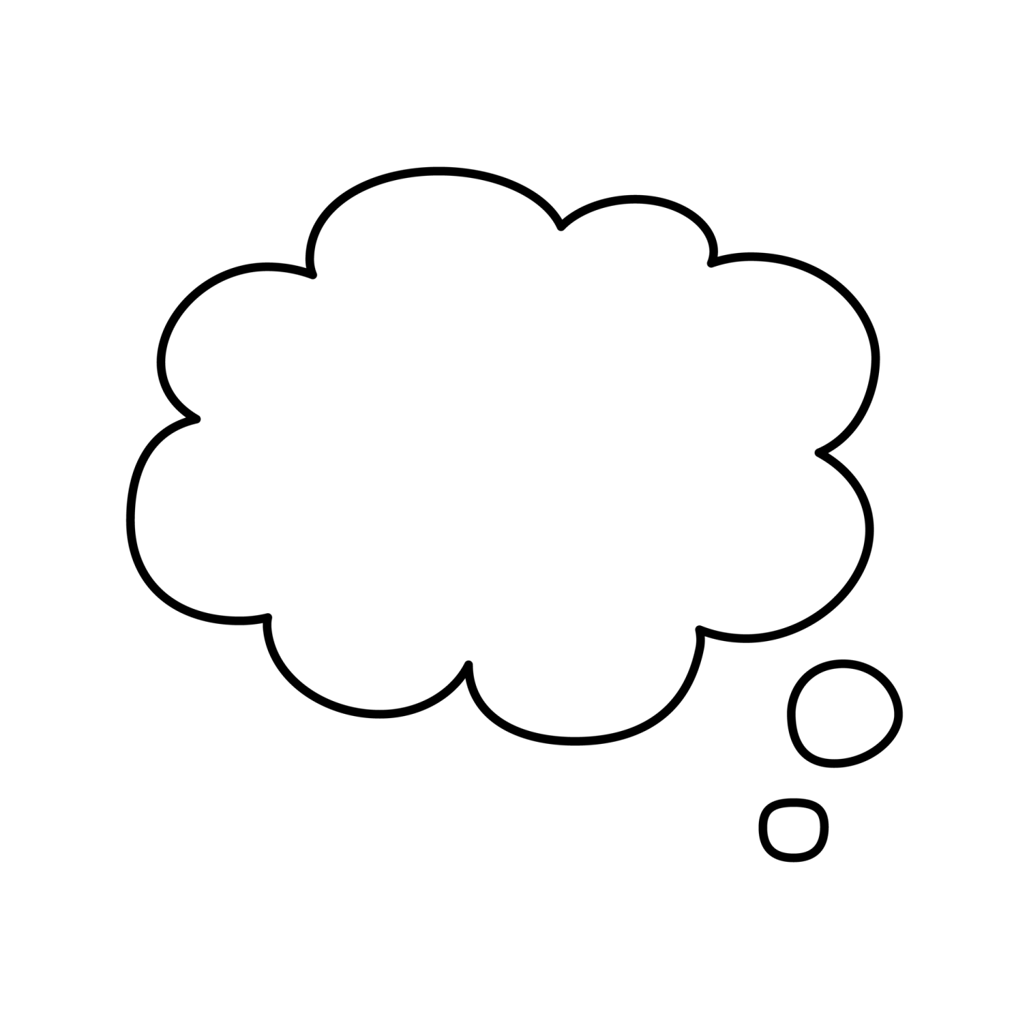 an empty thought bubble