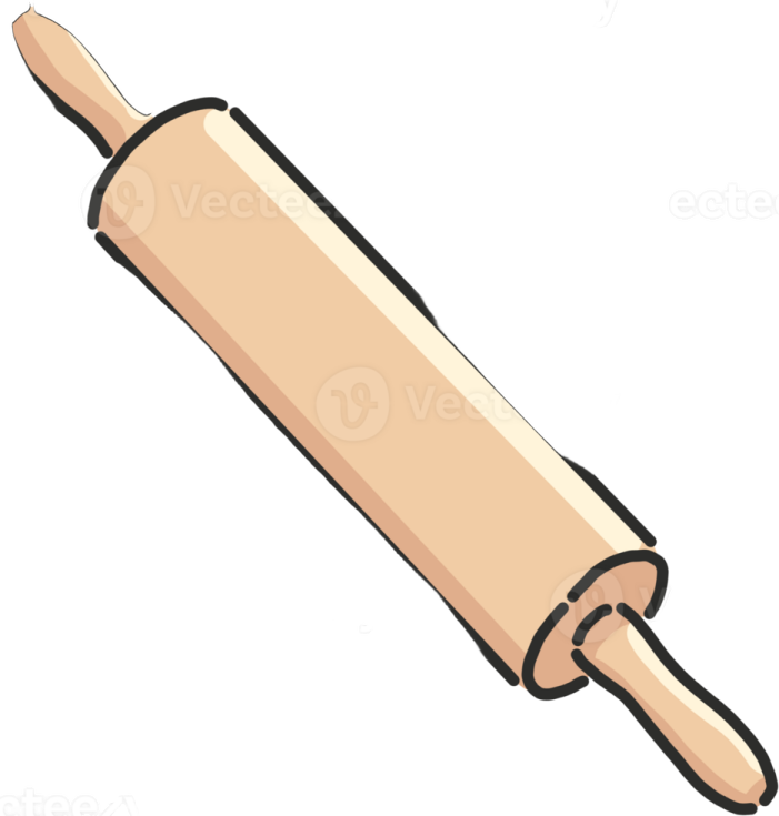 a rolling pin on a white background