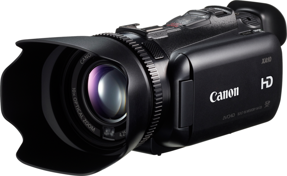 a black camera on a white background