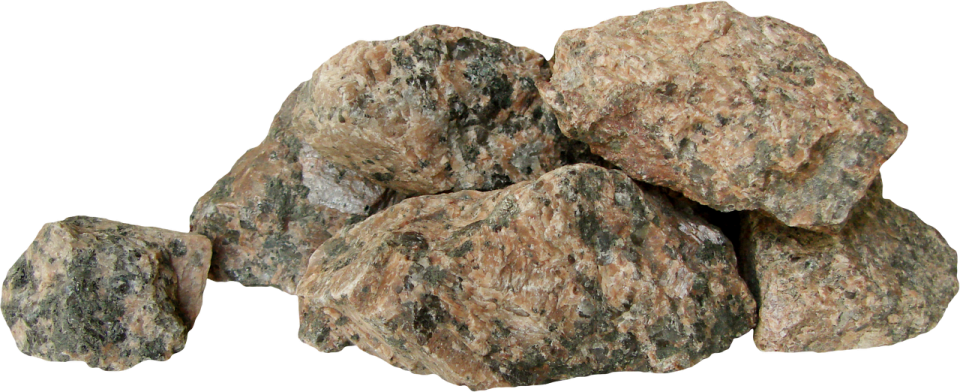 a pile of rocks on white background