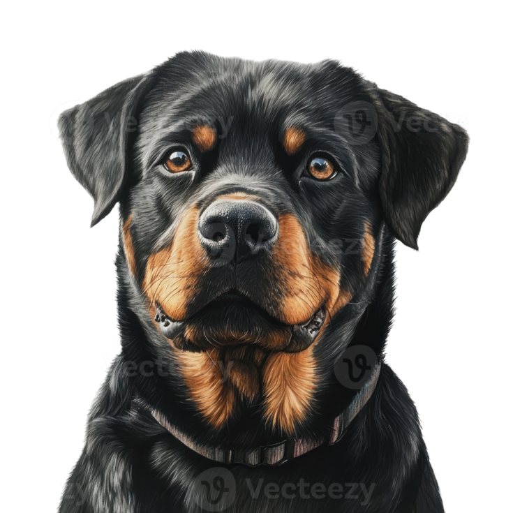 a black and brown dog is looking at the camera