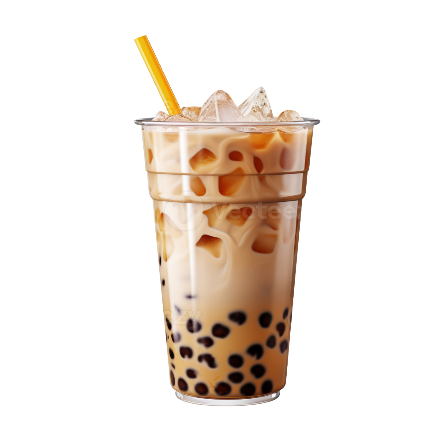 a glass of iced coffee with ice and chocolate