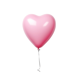 a pink heart shaped balloon