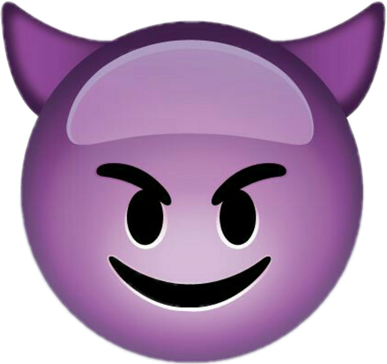 a purple ball with horns on it