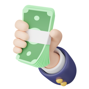 a hand holding a stack of money