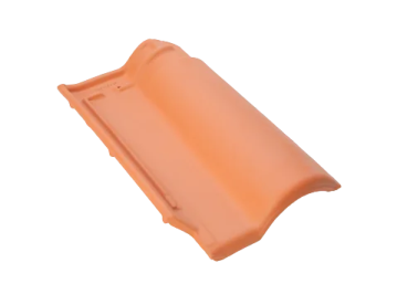 an orange plastic tray with a white background