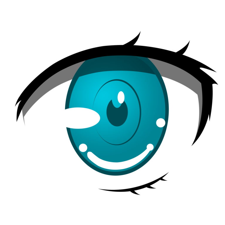 a blue eye with an open pupil in the pupil