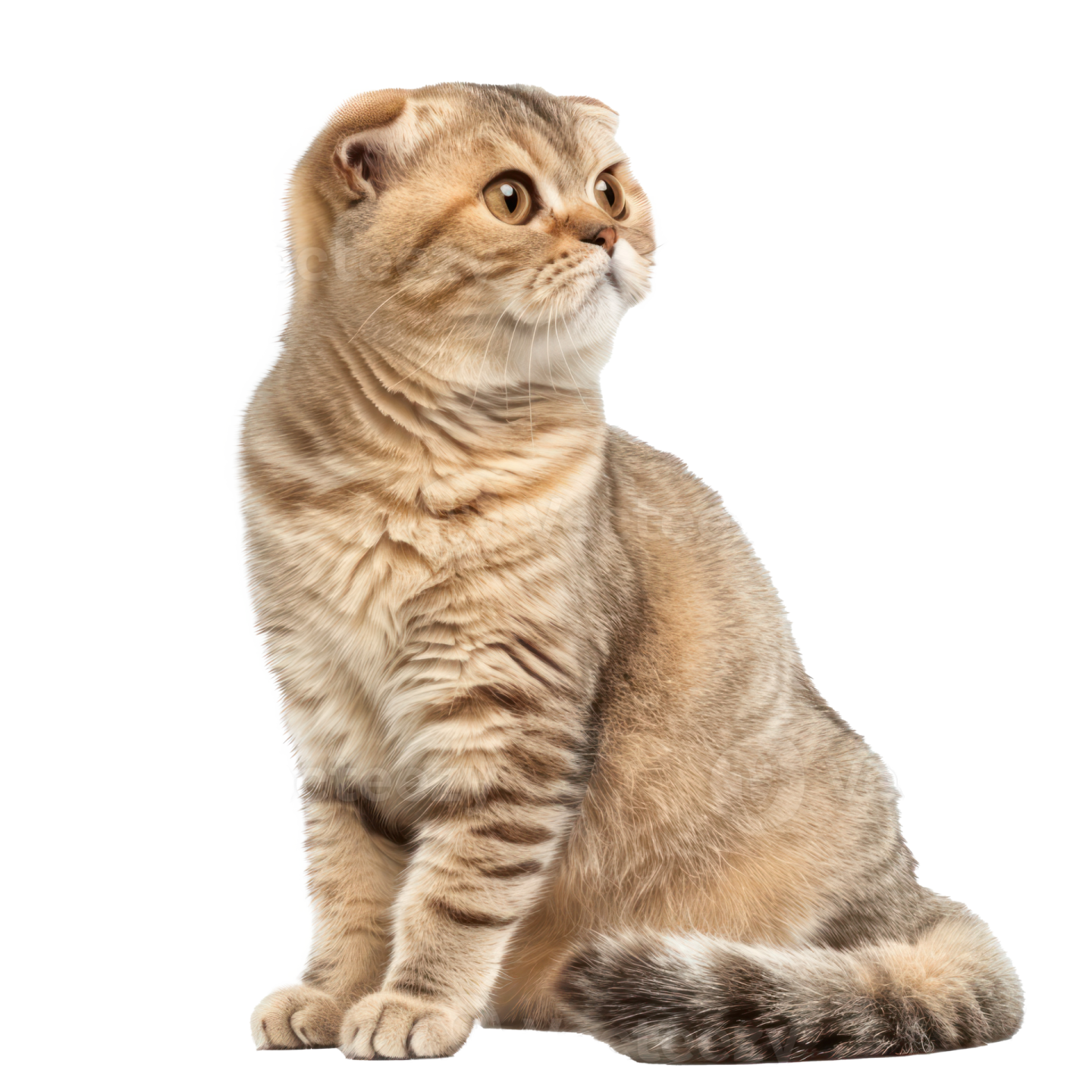 a kitten sitting on the floor looking up