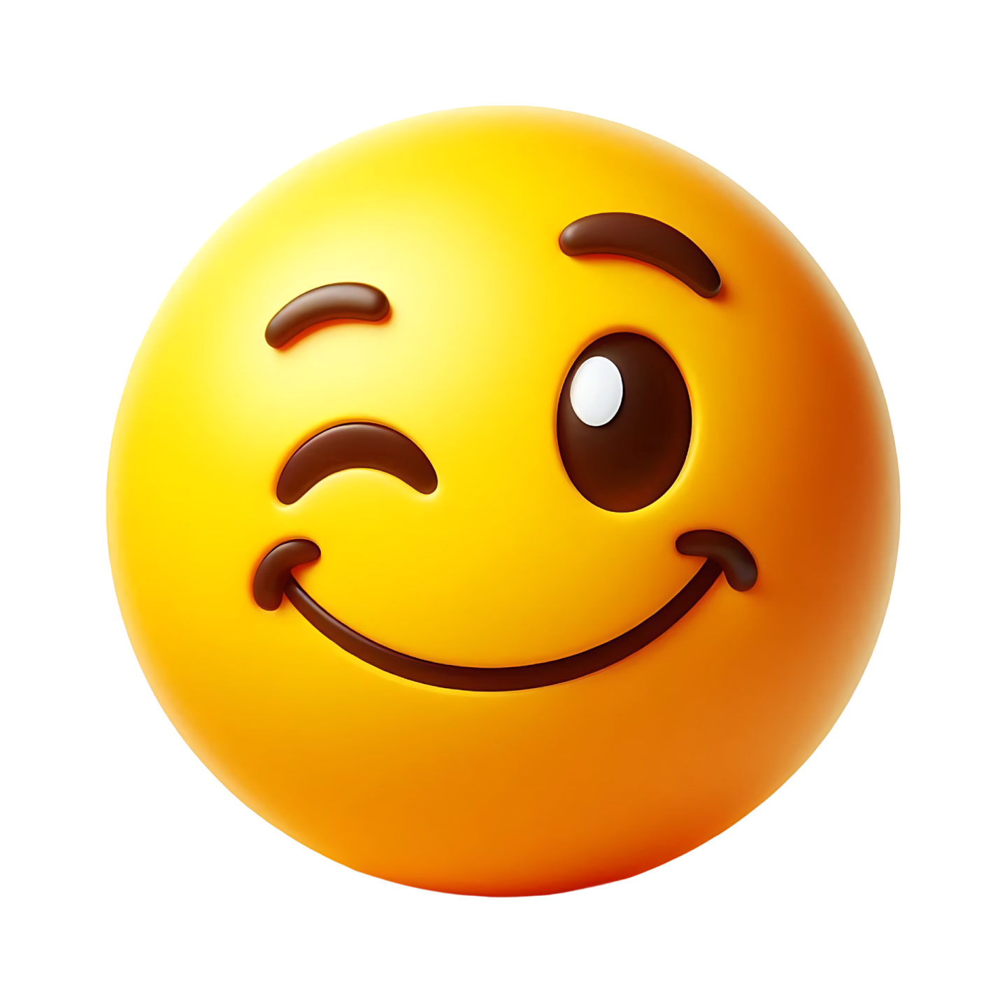 a yellow smiley face on a white background