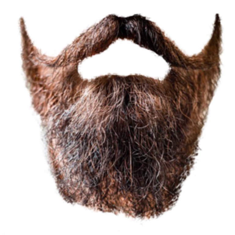 a close up of a man's hair and beard