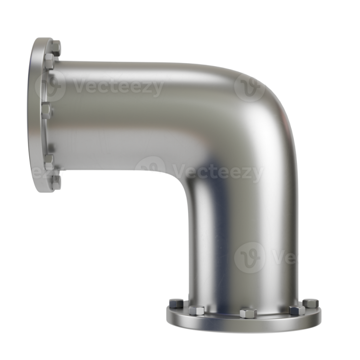 an image of a stainless steel pipe on white background