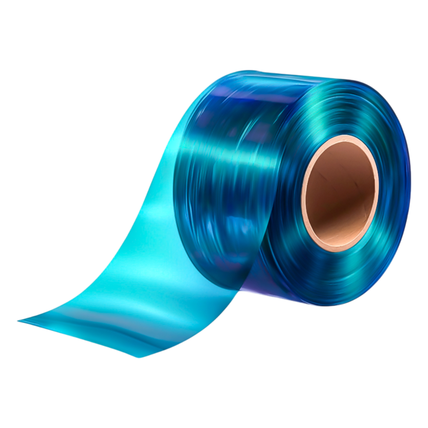 a roll of blue tape on white background